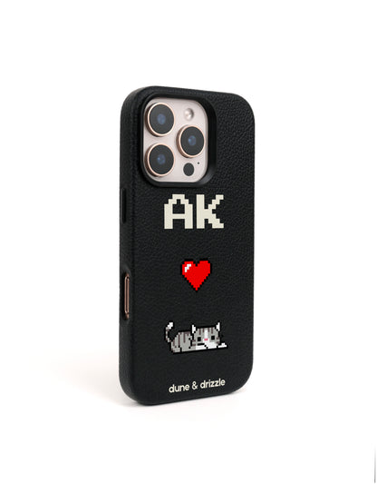Pixel Love Cat ~ iPhone 16 Pro