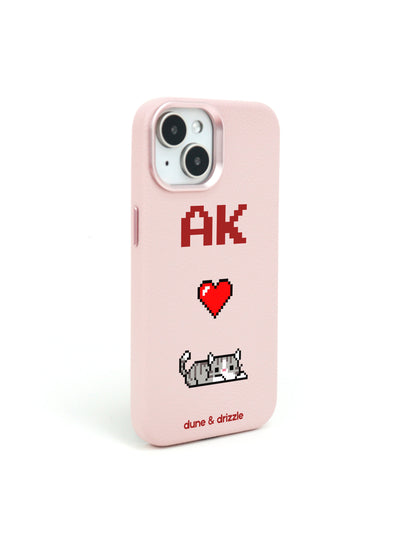 Pixel Love Cat ~ iPhone 15
