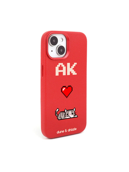 Pixel Love Cat ~ iPhone 15