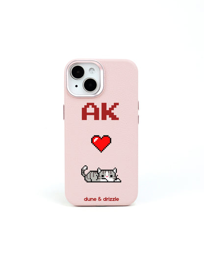 Pixel Love Cat ~ iPhone 15